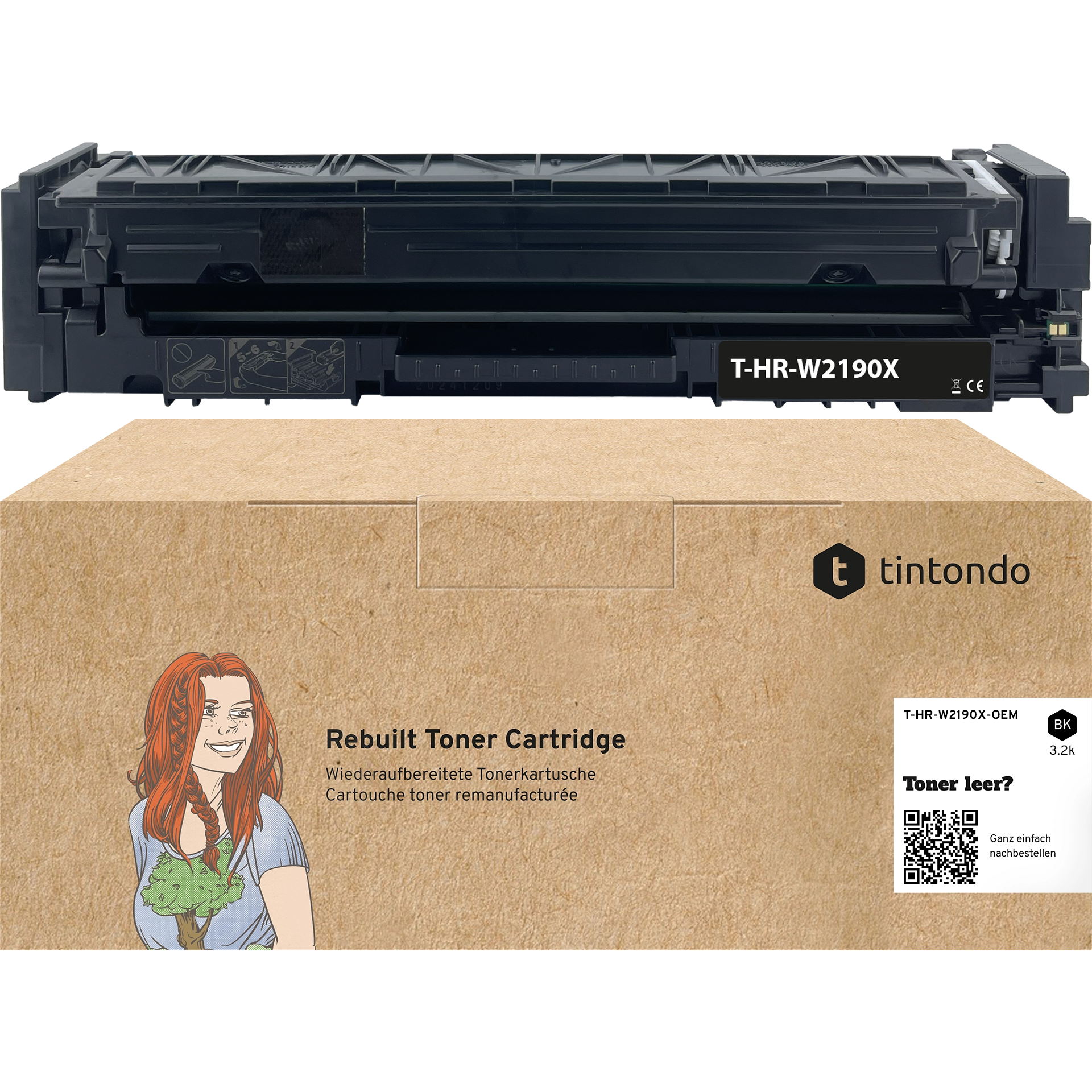 Toner, kompatibel zu HP W2190X 219X Black ~ 3.200 Seiten