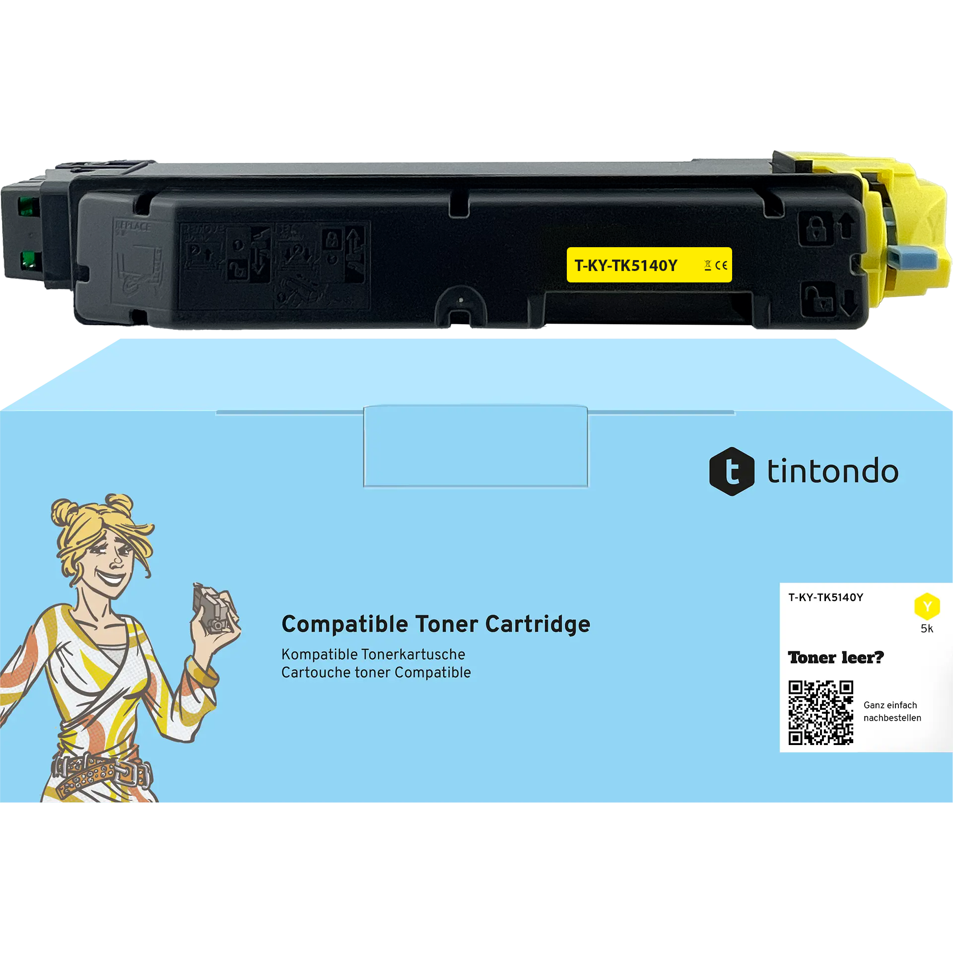Toner kompatibel für Kyocera TK-5140 Gelb