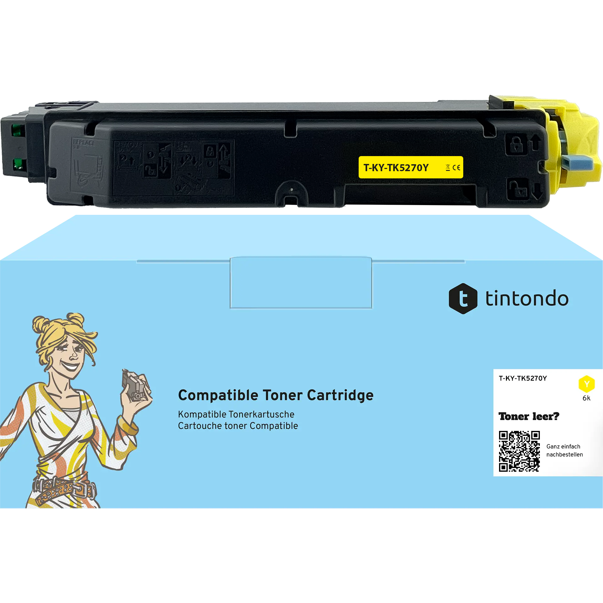 Toner kompatibel für Kyocera TK-5270 Gelb