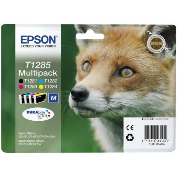 Original Tintenpatronen Epson T1285 Viererpack CMYK