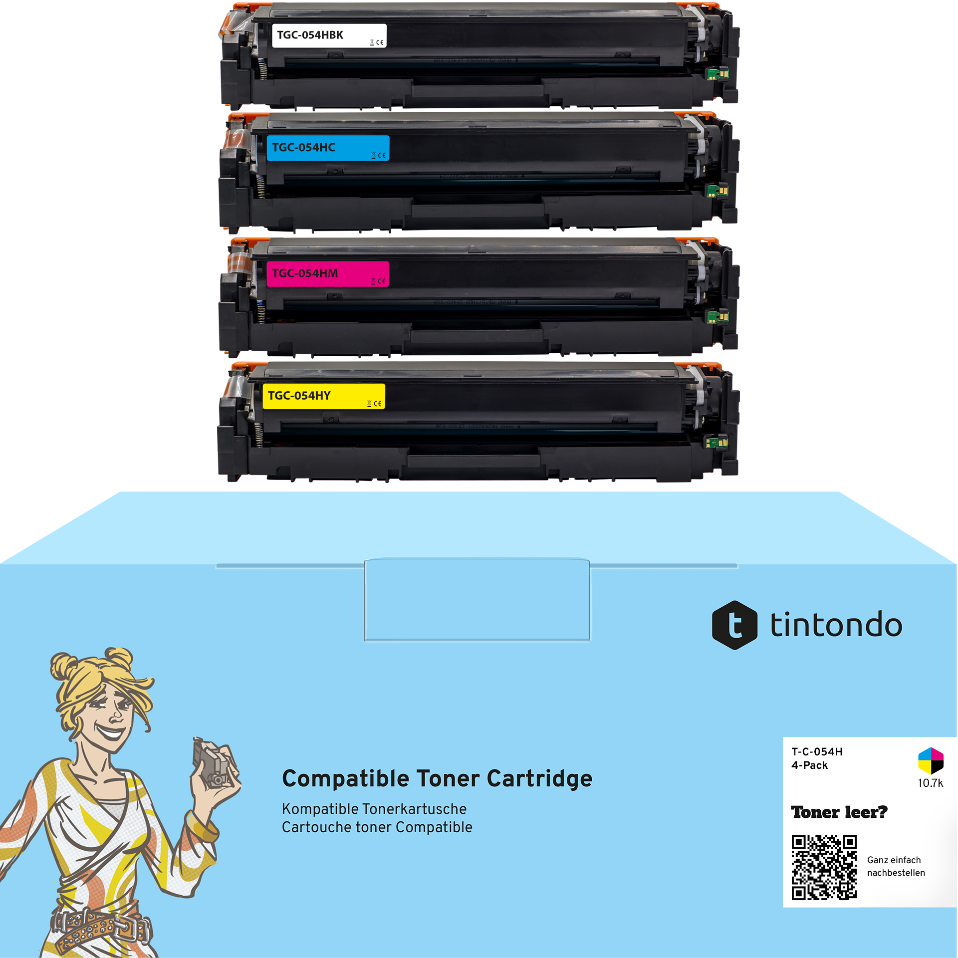 Toner kompatibel zu Canon 054H BKCMY 4er Set