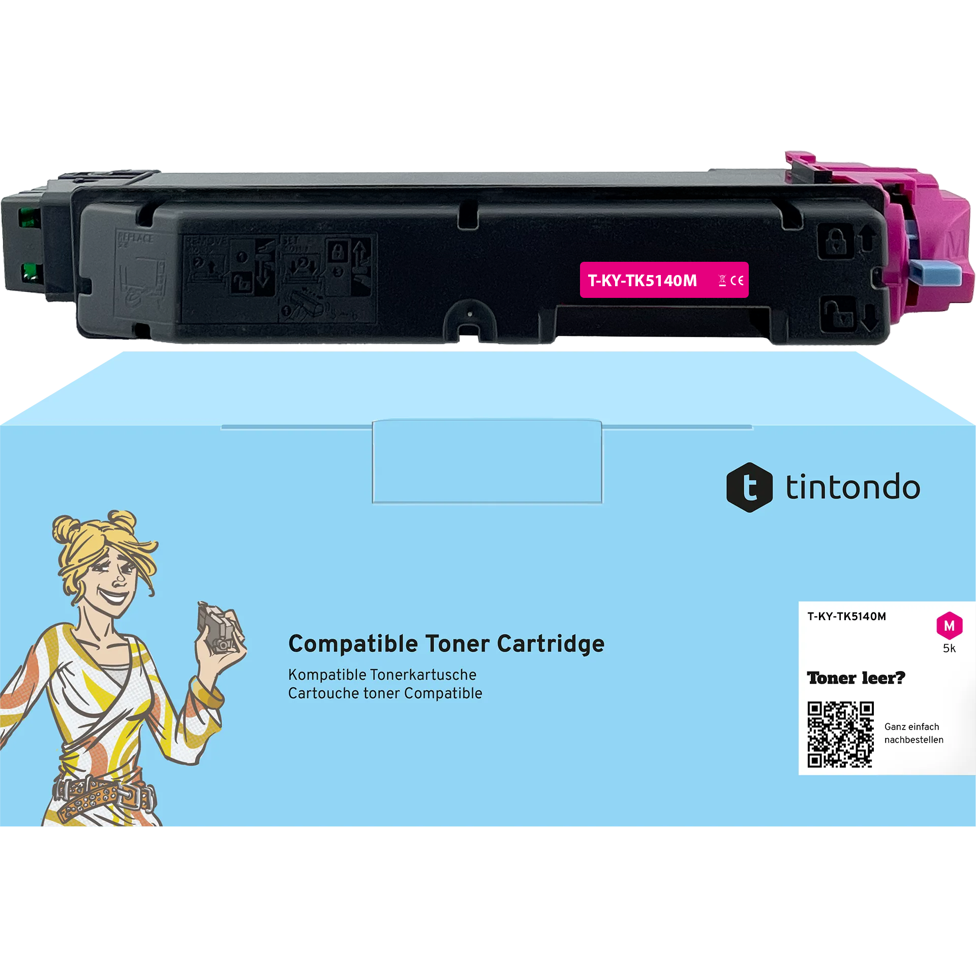 Toner kompatibel für Kyocera TK-5140 Magenta