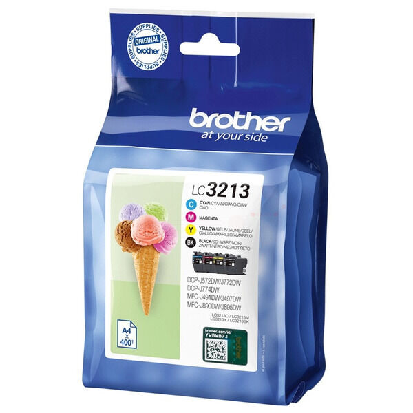 Original Tintenpatronen Brother LC-3213 Viererpack CMYK