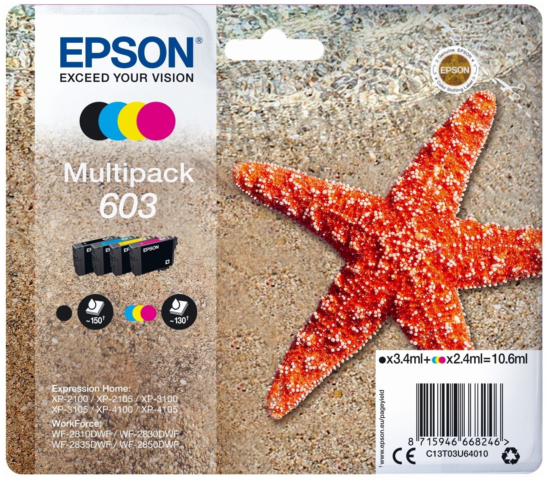Tinte / Epson - C13T03U64010 / 603