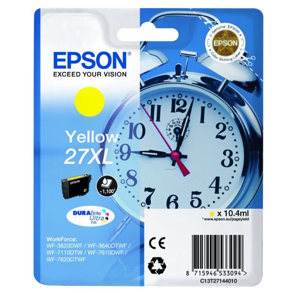 Original Tintenpatrone Epson 27XL Yellow