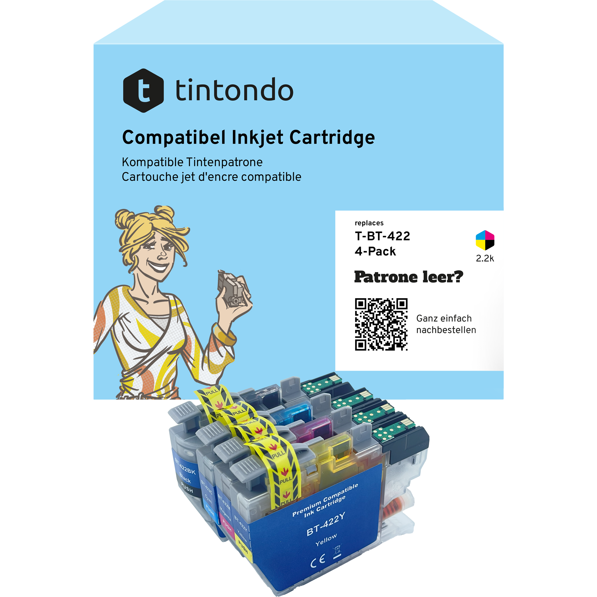 Tintenpatronen kompatibel zu Brother LC-422 CMYK Multipack – passend für Brother MFC-J5340DW, MFC-J6540DW, MFC-J6940DW