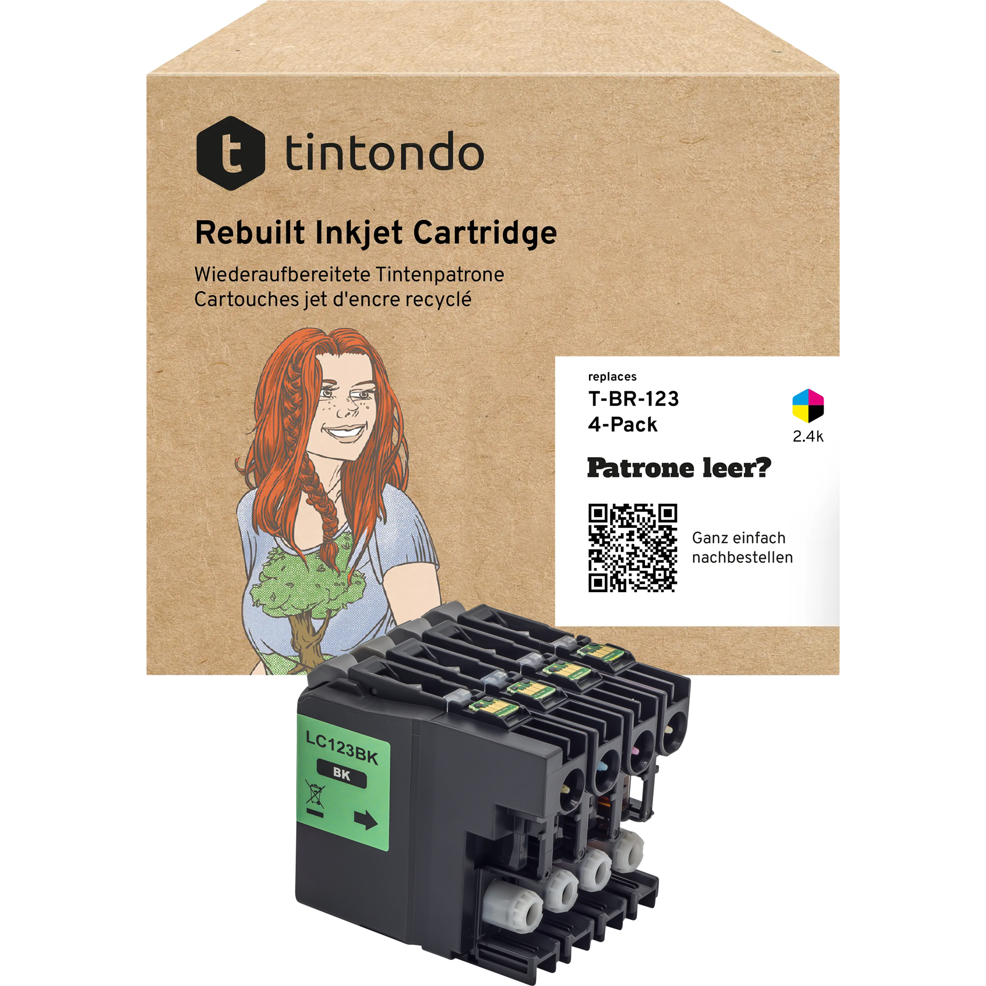 Recycelte Tintenpatronen Brother LC-121/LC-123 CMYK Multipack