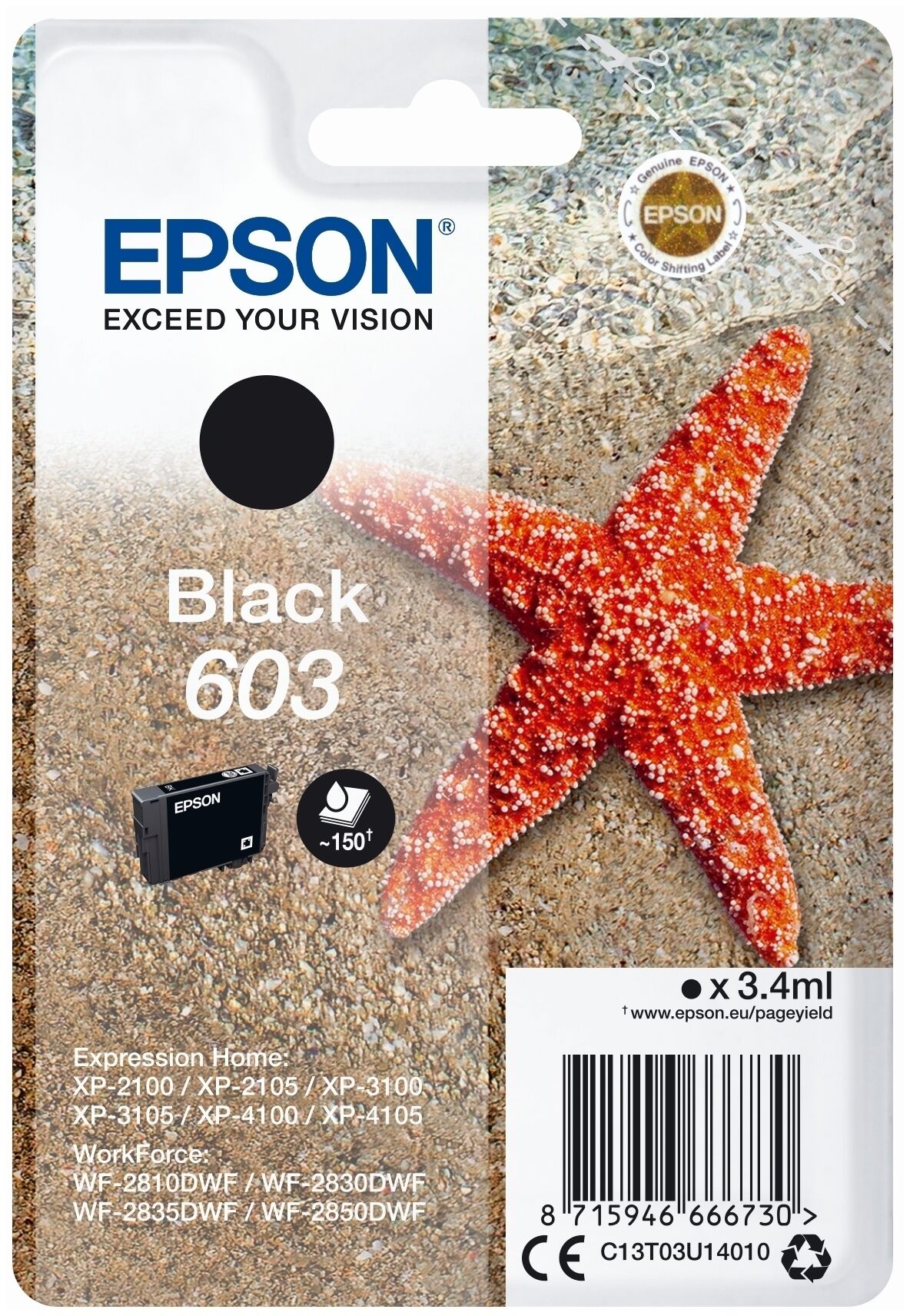 Tinte / Epson - C13T03U14010 / 603