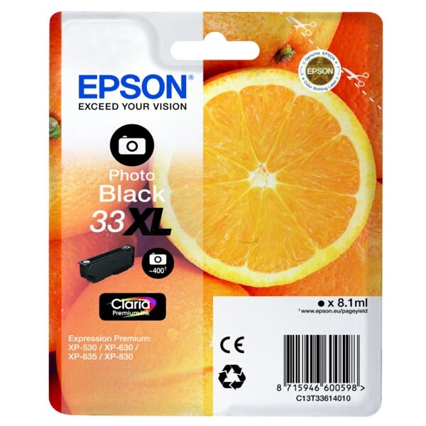 Original Tintenpatrone Epson 33XL Photo Black