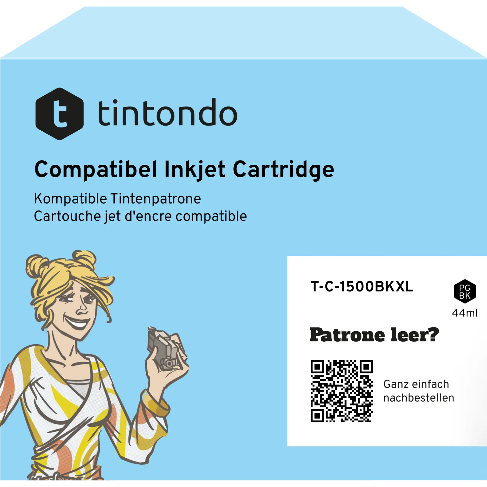 Tintenpatrone kompatibel zu Canon PGI-1500XL Black ~1.200 Seiten – passend für Canon MAXIFY MB2150, MB2350, MB2050