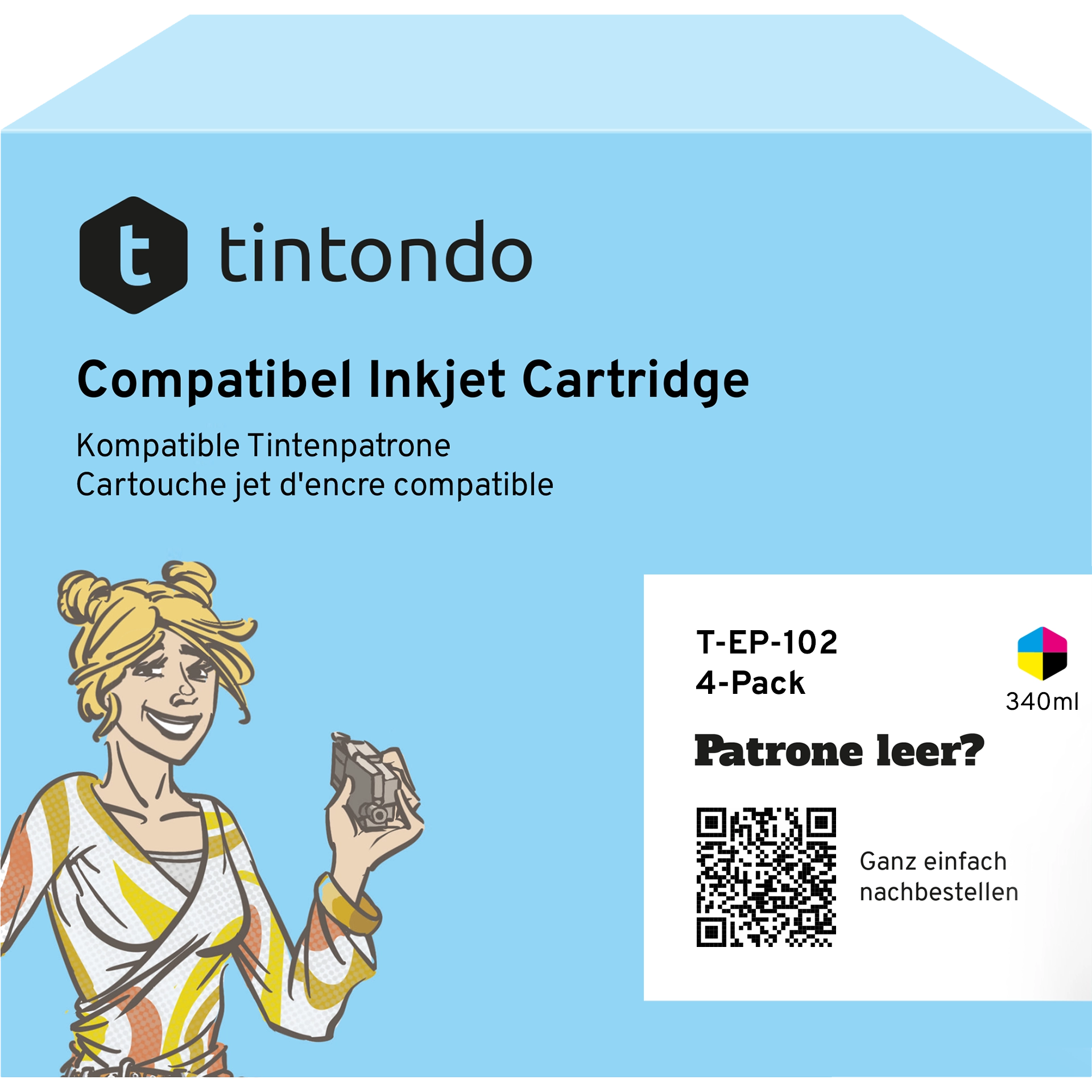 Tintenflaschen, kompatibel zu Epson 102 CMYK Multipack
